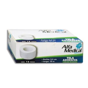 TELA ADHESIVA – BLANCA – 1.25 cm x 5 m – Tienda Alfa Medical